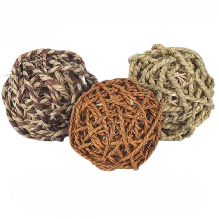 Multi Seagrass 3 1/2 Inch Balls (3pk) image 0