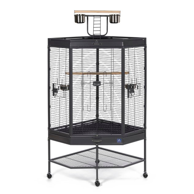 CORNER BIRD CAGE WITH PLAYTOP