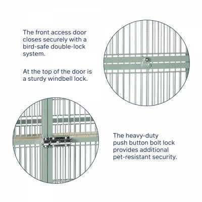 Large Playtop Bird Cage – Sage Green