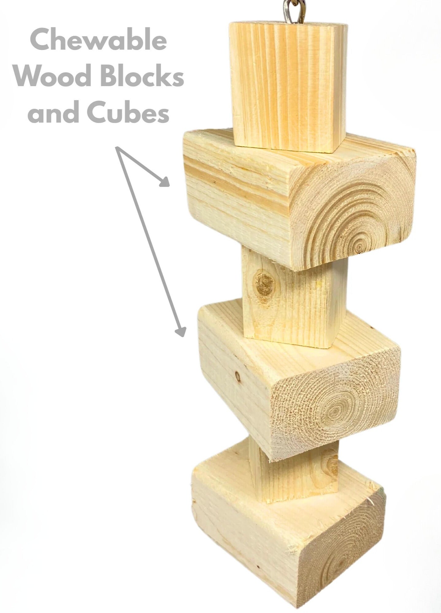 Natural Wood Tower Toy image 1