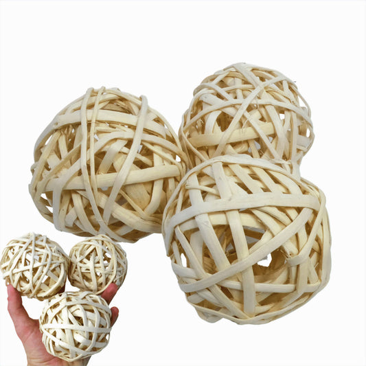 Natural Woven Bamboo Balls (3pk) image 0